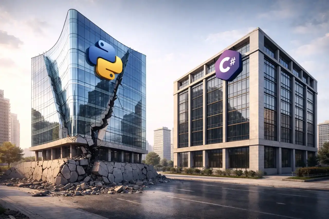 Differenza tra C# e Python: esce quando il software cresce Differenza tra C# e Python: esce quando il software cresce