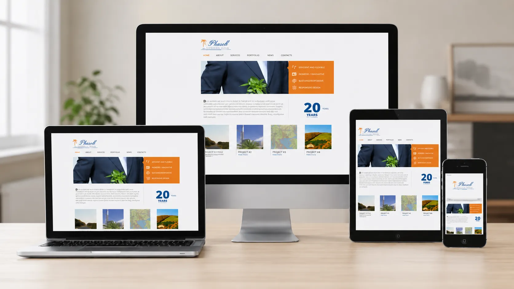 Responsive site built with Razor and ASP.NET tag helpers