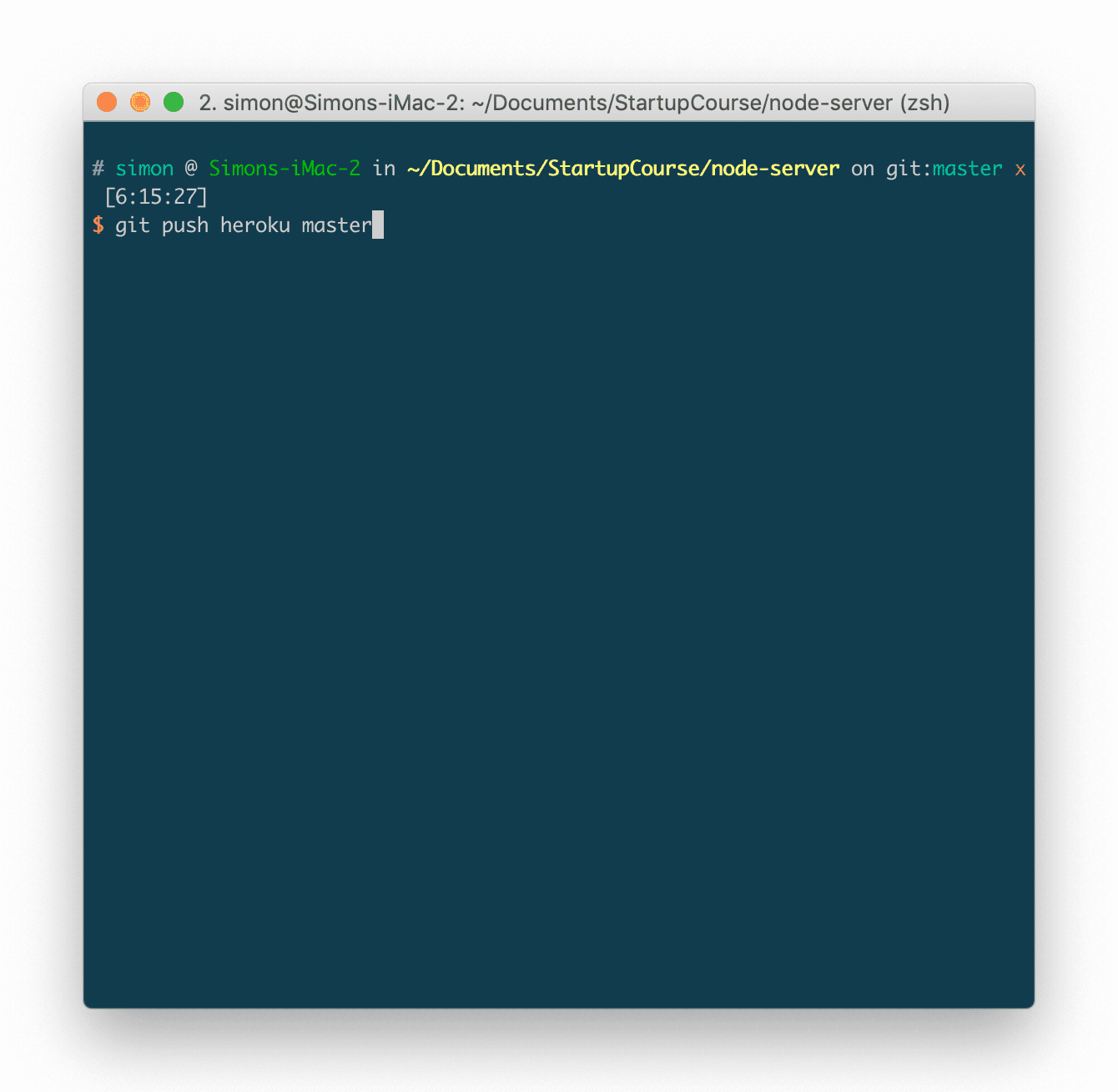 Continuous deployment with Git