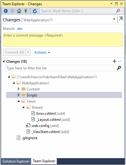 Use Git from Visual Studio