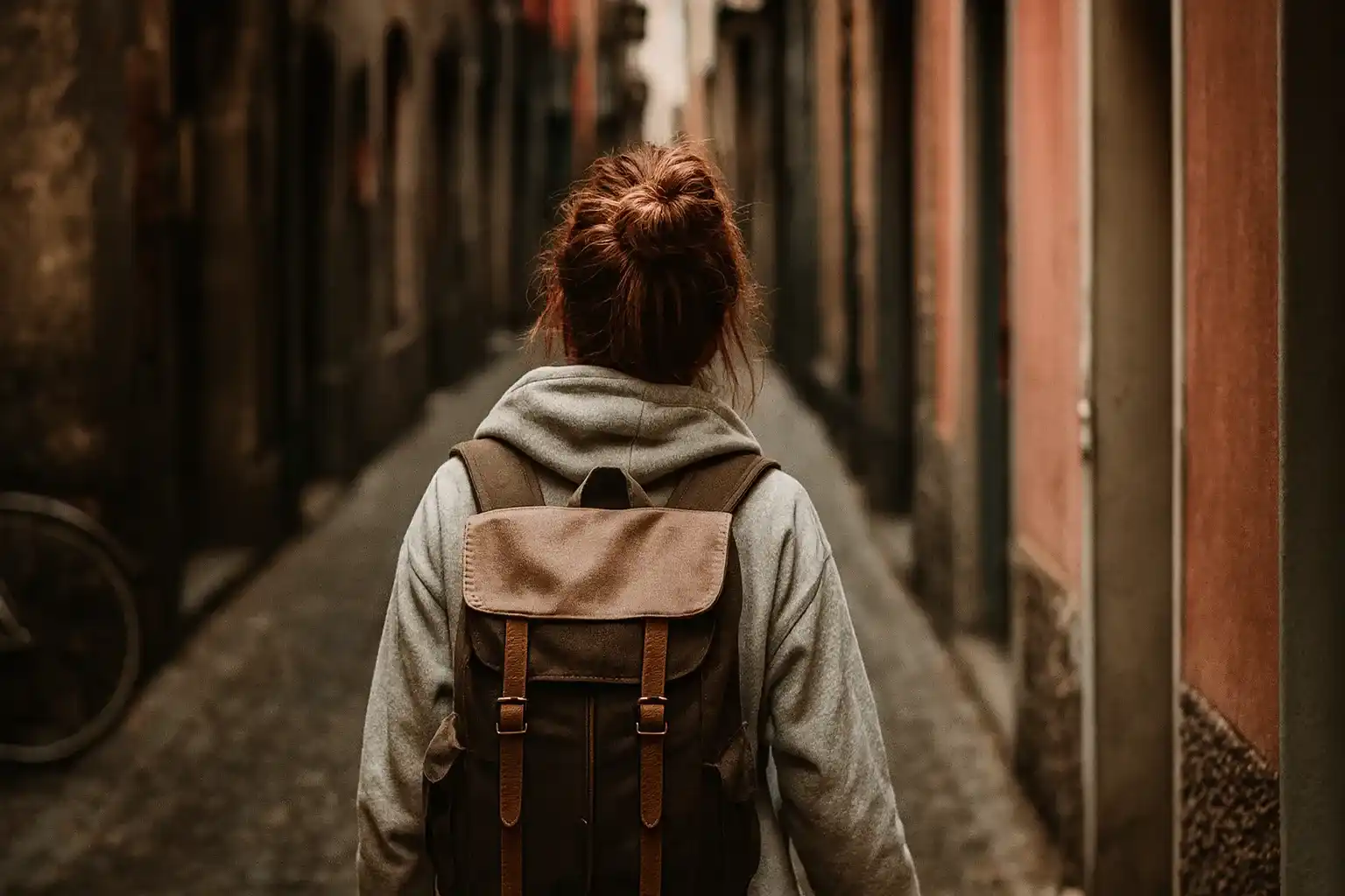 developer with backpack walks toward future llm copilot .net.