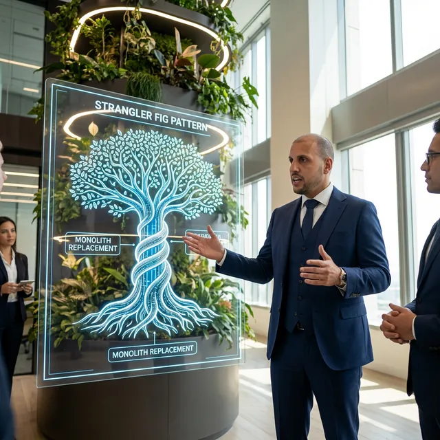 Strangler Fig pattern for legacy software modernization