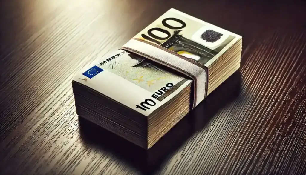 elegant bunch of euro banknotes, economic strength, financial success software developers