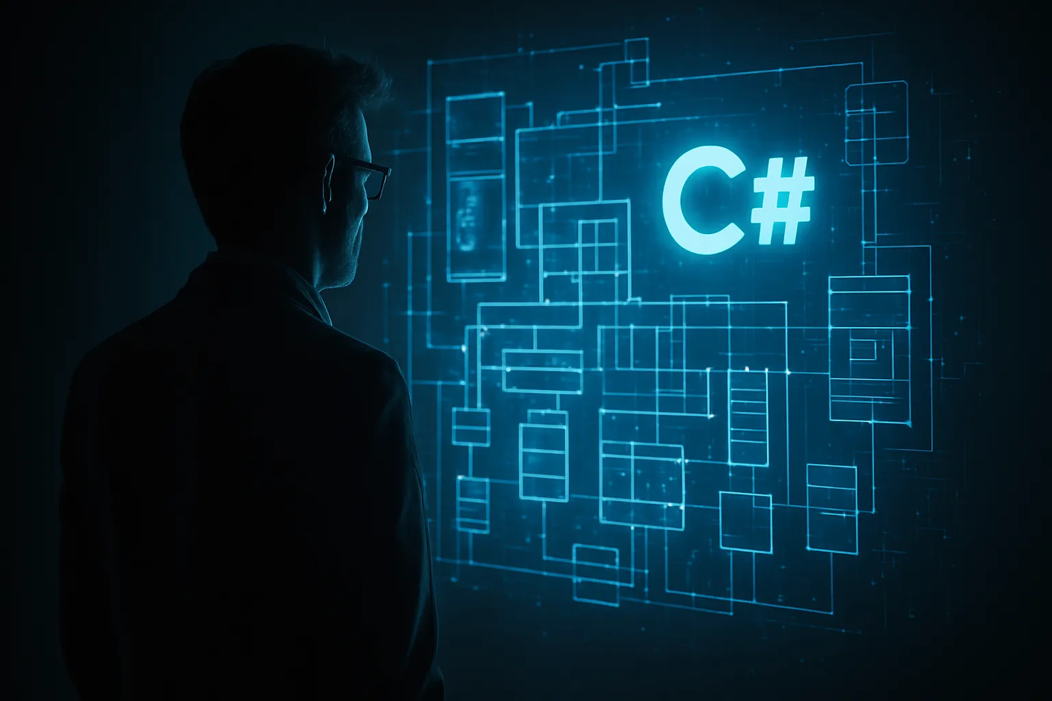 Software architect and C# programming language logo